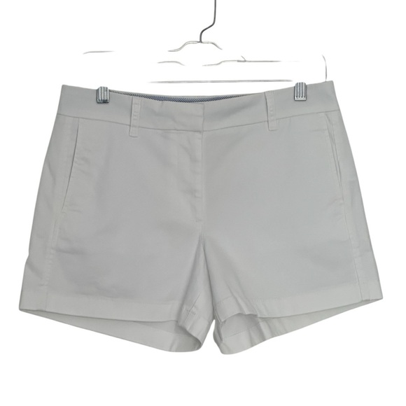 NEW J. CREW 4" stretch chino short Flat Front Side Pockets in White Size 4 - Picture 3 of 9